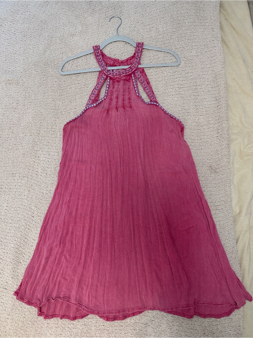 O'Neill Magenta Halter Mini Dress